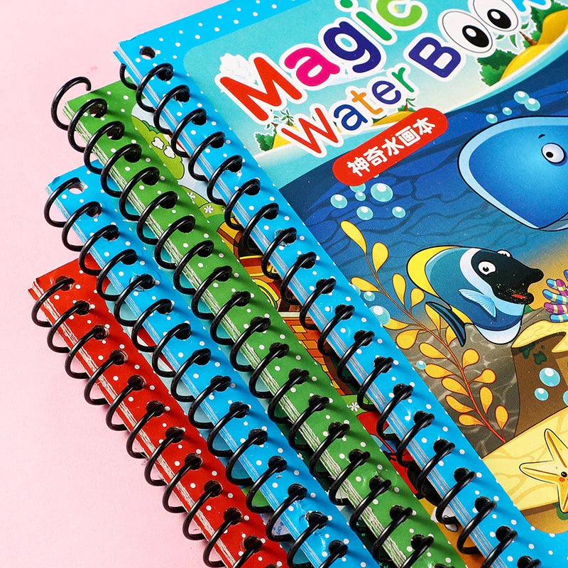 Magic Water Book Reusable Coloring Water Book With Pen