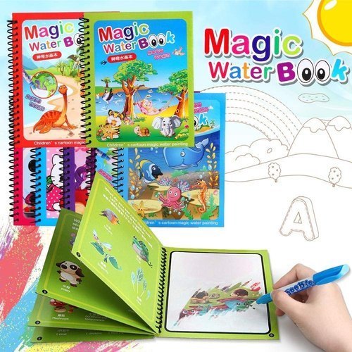 Magic Water Book Reusable Coloring Water Book With Pen